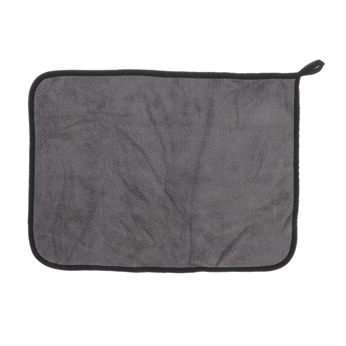 Тряпка для мытья авто, CARTAGE, микрофибра, 350 г/м&sup2;, 30&times;40 cм, зелено-серая