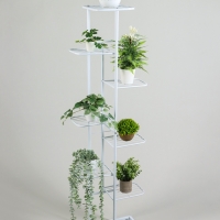 Подставка для цветов Greengo, 8 полок, 43 &times; 22 &times; 141 см, напольная, металл, белая