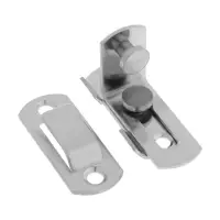 Шпингалет накладной ТУНДРА, угловой, 41&times;32 мм, цвет хром