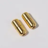Фиксатор для шнурков, пара, d=8 мм, 1.8 см, золотистые