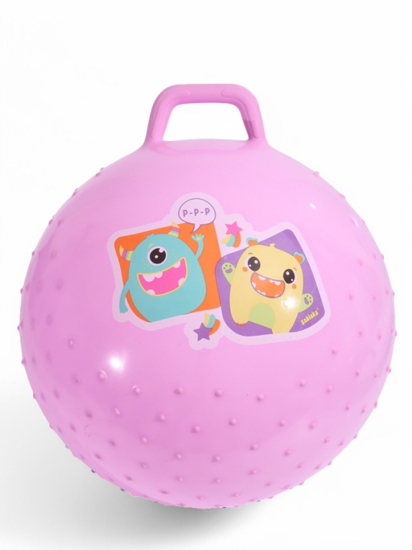 Мяч прыгун массажный 65 см, 520 гр, цвета микс