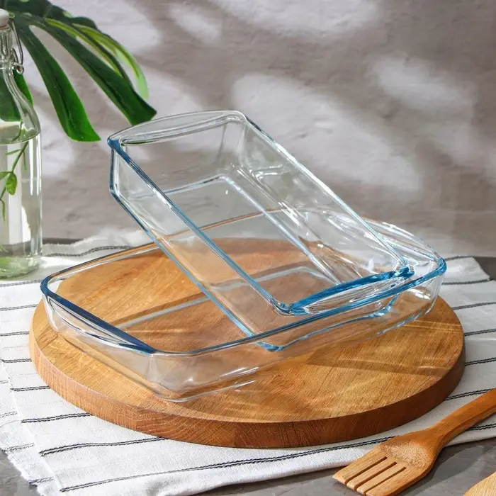 Набор форм из жаропрочного стекла для запекания Borcam, 2 предмета: 1,95 л, 1,32 л, 33,5&times;19 см, 26&times;14,8 см