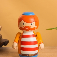 Деревянная кукла кокеши "Рыбак Бо" 11х9х15 см