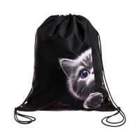 Мешок для обуви, 435&times;360 мм, Stavia (плотность 600D) &laquo;Лапка и мордочка&raquo;