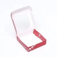 Подарочная коробка с окном, красная &laquo;с праздником&raquo; 11.5&times;11.5&times;3 см