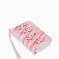 Кошелек жен 07-01-01 Июнь2528 сердце, 12*1,5*9 см, 2 отд+отд/молн, д/карт, розовый