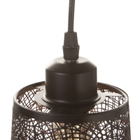 Светильник "Манчестер" (Вышивка) 1х40Вт Е27 черный 12,5х12,5х24+100см