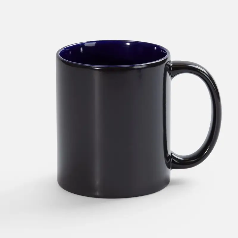 Кружка-хамелеон On Display, глянцевая, черная с синим