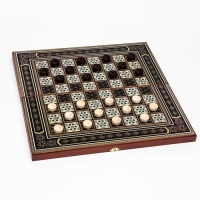 Настольные игры 3в1 "Восточная мозаика" шахматы, шашки, нарды, деревянные, большие, 50х50см