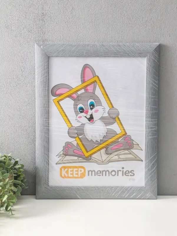 Фоторамка для фото 30х40 см "Luxe Elegance" пластик, серо-голубой, (пластик экран)