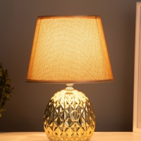 Лампа настольная "Клео" 40Вт Е14 золото 19х19х27см