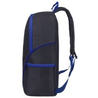 Рюкзак STAFF TRIP универсальный, 2 кармана, черный с синими деталями, 40x27x15,5см, 270786
