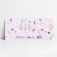 Конверт для денег фигурный &laquo;С Днём Рождения!&raquo; цветочная композиция, 17.5 х 8 см