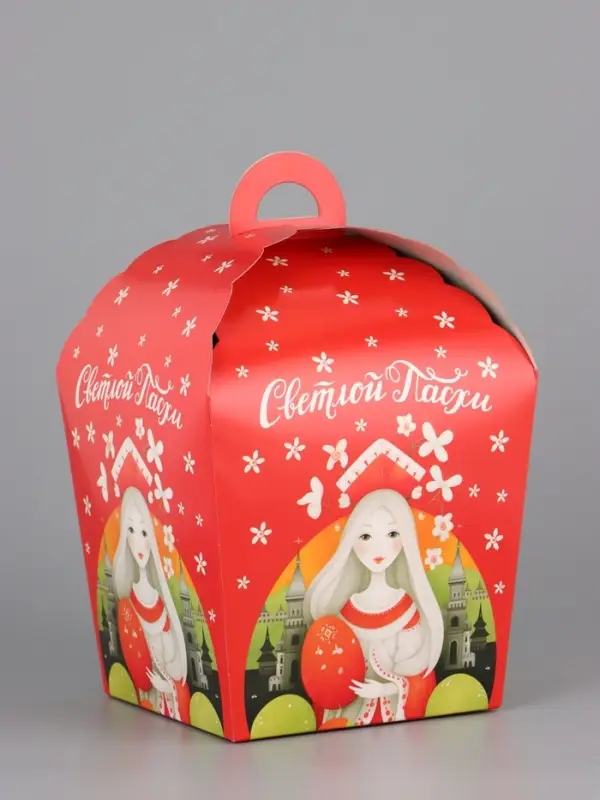 Коробка подарочная пасхальная &laquo;Красна девица&raquo;, 17&times;17&times;26 см