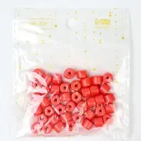 Бусины для творчества пластик цилиндр "Корал" набор 20 гр 0,6х0,6х0,5 см