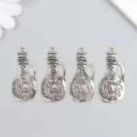 Металлический элемент, декоративная подвеска &laquo;Арт Узор. Восточный кувшин&raquo;, 4.2&times;2 см