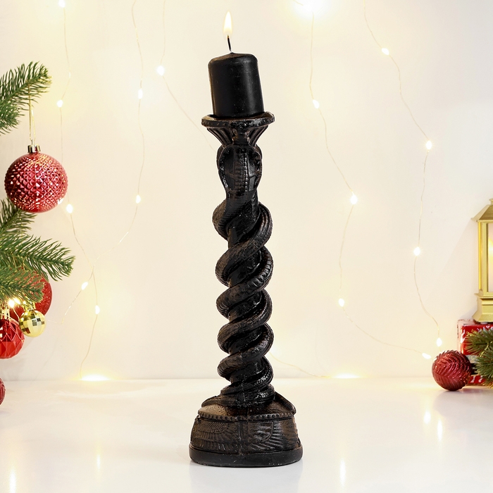 Подсвечник "Змея" 9см, антик