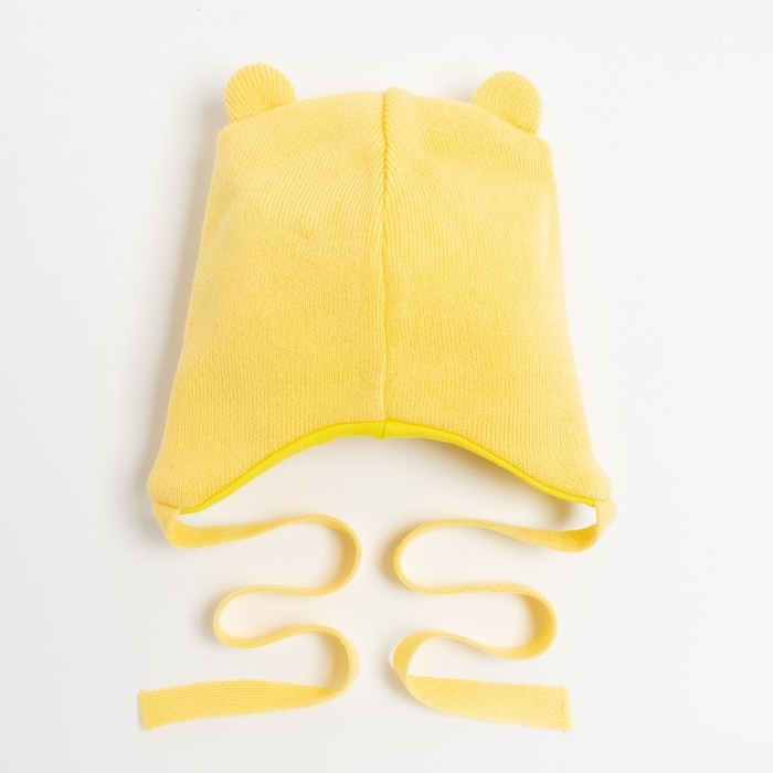 Шапка детская, цвет жёлтый/ушки, размер 50-54 Шапка детская, цвет жёлтый/ушки, размер 50-54