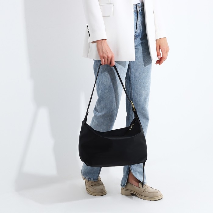 Сумка-мешок на молнии цвет чёрный Сумка-мешок на молнии цвет чёрный