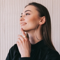 Серьги кольца &laquo;Классика&raquo; d=10 см, цвет золото