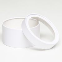 Подарочная коробка "Алмаз" белый, завальцованная с окном, 16 х 11 см