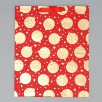 Пакет подарочный новогодний &laquo;Новогодние шарики&raquo; 32 х 26 х 10 см, Новый год