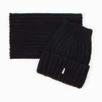 Комплект детский (шапка, снуд), цвет черный, размер 52-54