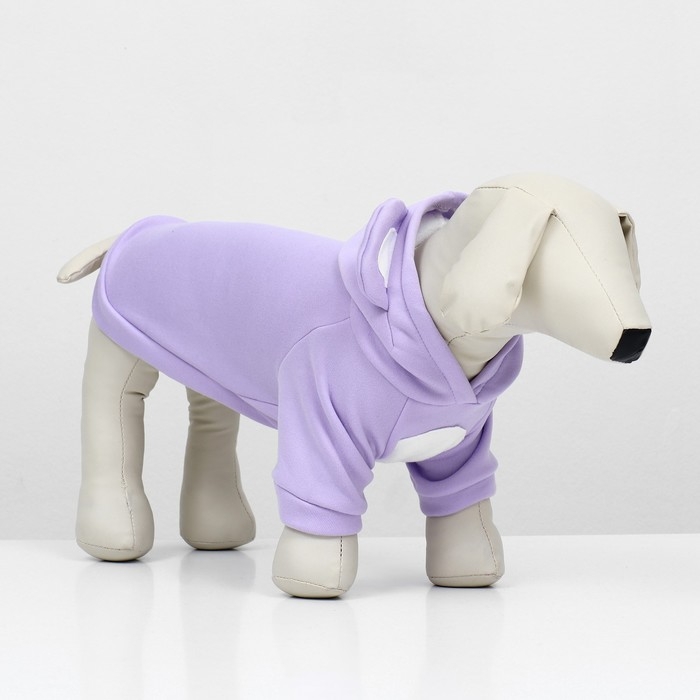 Кофта с капюшоном Кофта с капюшоном "Медвеженок", флис, размер S (ДС 21, ОШ 24, ОГ 30 см), фиолетовая