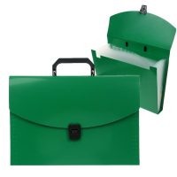 Папка-портфель А4 Calligrata, 13 отделений, 700 мкм, до 300 листов, зелёная Папка-портфель А4 Calligrata, 13 отделений, 700 мкм, до 300 листов, зелёная