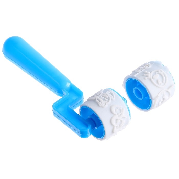 Печать цветная &laquo;Смайл&raquo;, набор 3 шт., ролик-печать с 2 насадками, штемпельная подушка