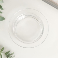 Подсвечник стекло на 1 свечу "Шляпа" прозрачный 3х12,3х12,3 см