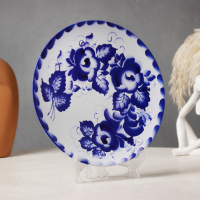 Тарелка декоративная &laquo;Рисунок Гжель&raquo;, D = 20 см