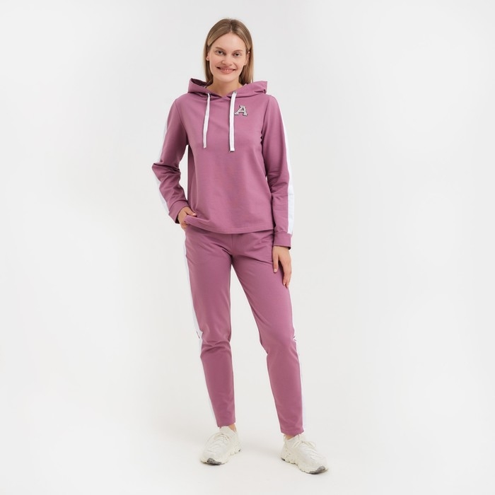 Костюм женский (толстовка/брюки) Шарлотта, цвет сухая роза, размер 52 Костюм женский (толстовка/брюки) Шарлотта, цвет сухая роза, размер 52