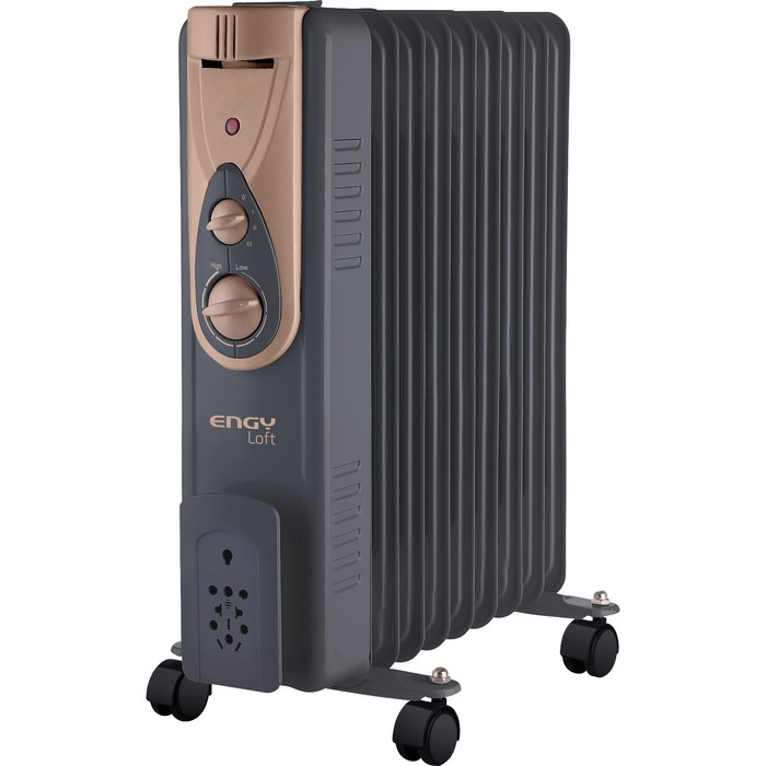 Обогреватель ENGY EN-2409 Loft, масляный, напольный, 2000 Вт, 20 м&sup2;, черный