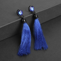 Серьги ассорти &laquo;Кисти&raquo; овал, цвет синий, L кисти 8,5 см