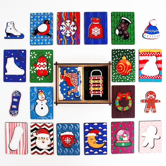 Досочки Сегена &laquo;Зимние&raquo;, 18 элементов