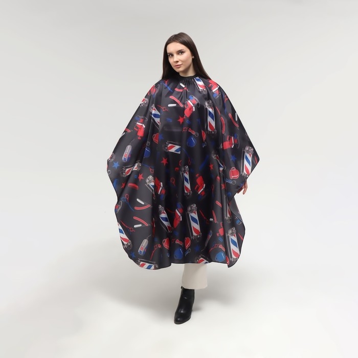 Пеньюар парикмахерский, цвет чёрный Пеньюар парикмахерский, цвет чёрный