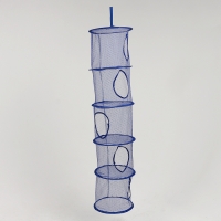 Корзина подвесная для игрушек, 5 секций, синего цвета, 27 &times; 27 &times; 110 см