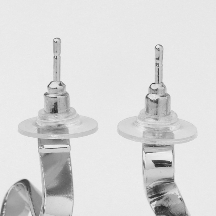 Серьги металл &laquo;Богема&raquo; спираль, цвет серебро