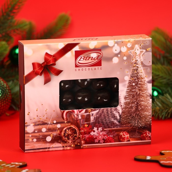 Новый год. Шоколадное драже &laquo;Малина в темном шоколаде&raquo;, 100 г