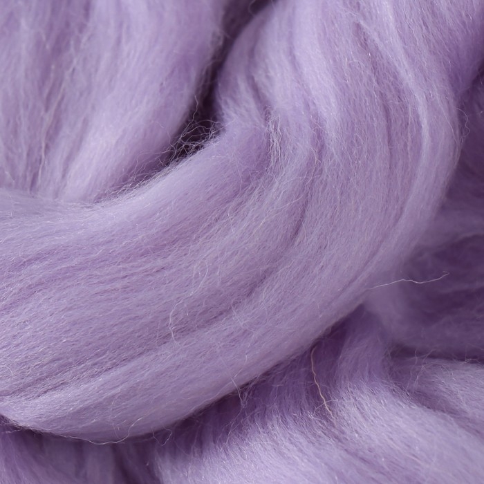 Шерсть для валяния 100% полутонкая шерсть 50 гр (072 лаванда) Шерсть для валяния 100% полутонкая шерсть 50 гр (072 лаванда)
