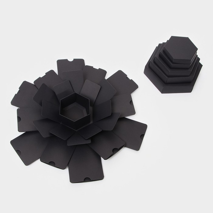 Коробка-сюрприз раскладушка, Черная Коробка-сюрприз раскладушка, Черная