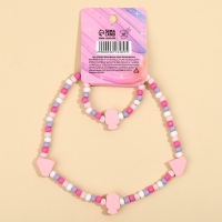 Бижутерия &laquo;Все для красоты&raquo; набор для девочек: браслет и бусы 7 х 9 см