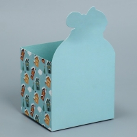 Коробка новогодняя для мини-букетов &laquo;С новым годом&raquo;, 12 х 17 х 10 см, Новый год