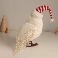 Декор "Белая совушка в полосатом колпаке" 18х10х22 см Декор "Белая совушка в полосатом колпаке" 18х10х22 см