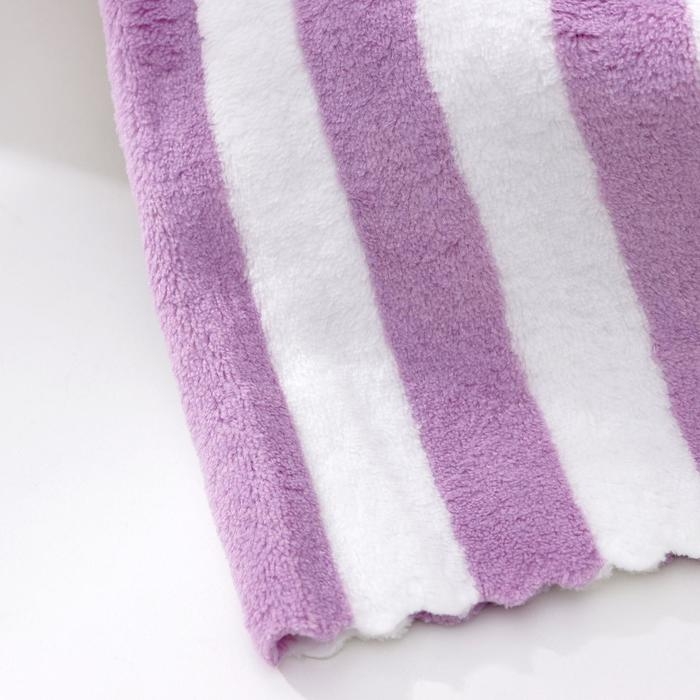 Салфетка для уборки Доляна &laquo;Полоски&raquo;, микрофибра махровая, 30&times;30 см, цвет МИКС