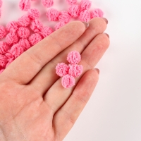 Набор деталей для декора &laquo;Бомбошки&raquo;, 100 шт., размер одной шт. &mdash; 1 см, цвет тёмно-розовый