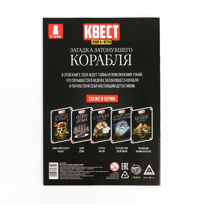Книга-квест &laquo;Загадка затонувшего корабля&raquo; версия 2, 8+