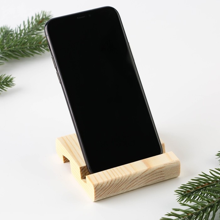 Подставка для телефона новогодний сувенир &laquo;Новый год: Счастья&raquo;, 8 х 8 х 1,5 см.