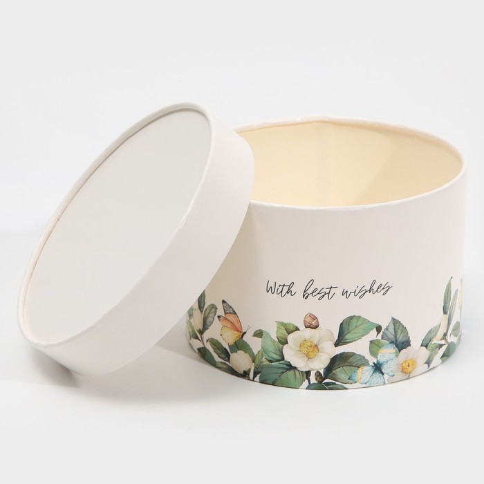 Набор шляпных коробок 3 в 1, упаковка подарочная, &laquo;Цветочный&raquo;, 16 х 10, 14 х 9, 13 х 8,5 см